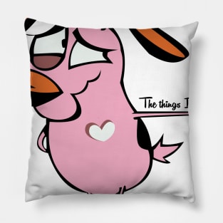 Cowardly dog T-Shirt Pillow