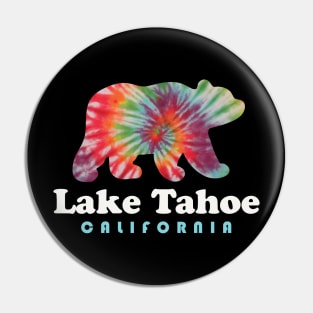 Lake Tahoe California Bear Tie Dye Hippie CA Pin