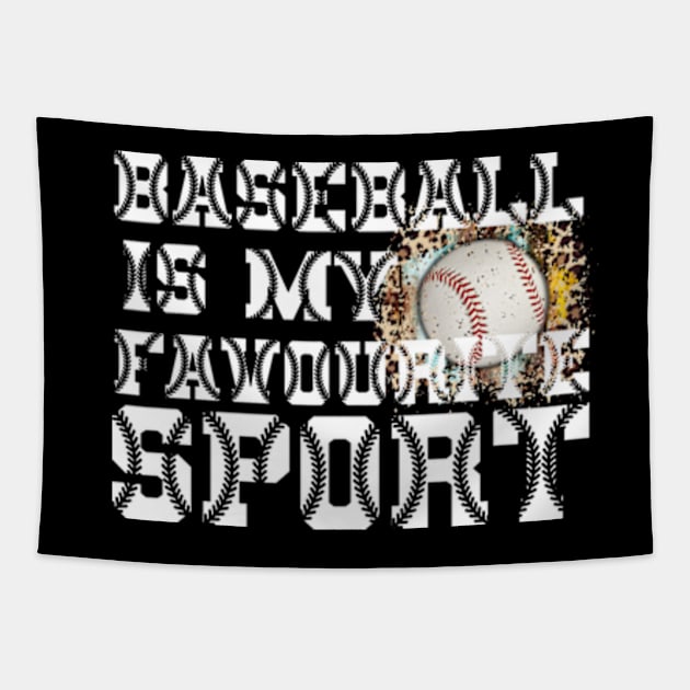 Baseball is my Favorite Sport Tapestry by Praizes