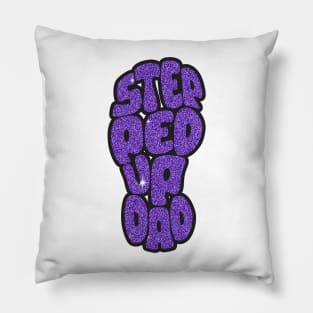 Step Dad Fathers Day Gifts - Purple Glitter Pillow