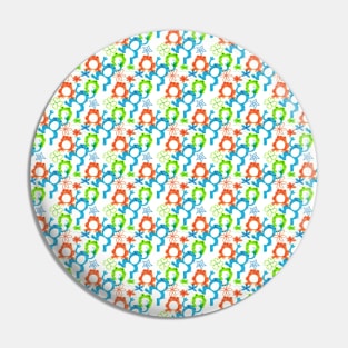 Colorful Frog Pattern Pin