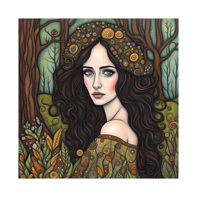 Eva Green as a fairy in the woods by Colin-Bentham