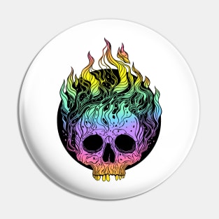 Skull on Fire Pin