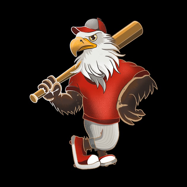 Baseball Eagle Standing by LetsBeginDesigns