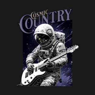 Cosmic Country Astronaut Guitar Space T-Shirt