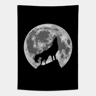 Halloween Moon Wolf Tapestry