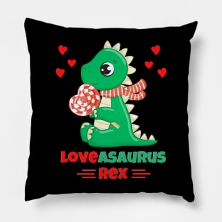 Loveasaurus Rex Valentine's Day dinosaur lovers Pillow