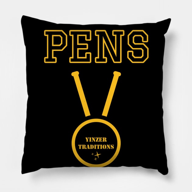 Let’s Go Pens Pillow by YinzerTraditions