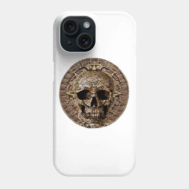 Aztec Skull Calendar Phone Case by DJ L.A.X.