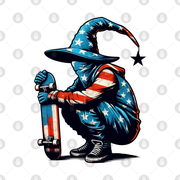 American patriot skate wizard by TomFrontierArt