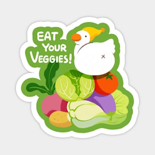 Eat Your Veggies Duck Magnet