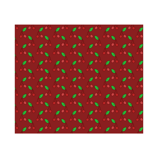 Red Cherry Pattern by saradaboru