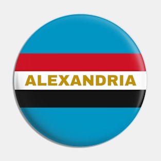 Alexandria City in Egyptian Flag Colors Pin