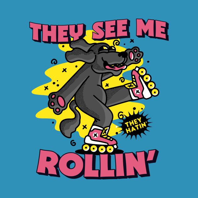 They See Me Rollin' They Hatin' // Rollerblading Dog by Now Boarding