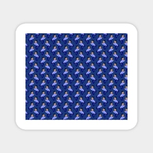 Star Mermaid Blue Pattern Magnet