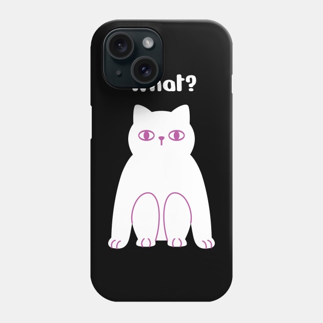 What? Poker Face Cat is Squatting? Phone Case by rarpoint