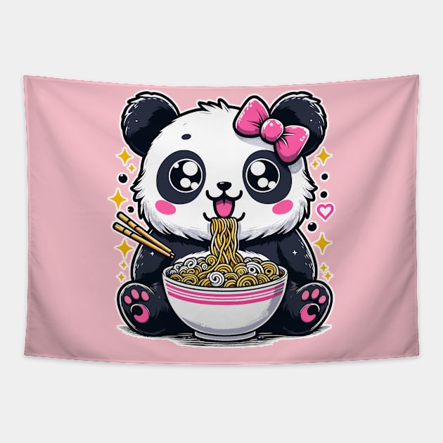 Ramen Panda Tapestry by DesignDinamique