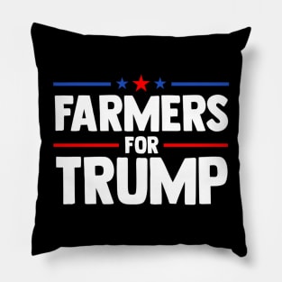 Farmers for Trump 2024 American Election Pro Trump Farmers Pillow