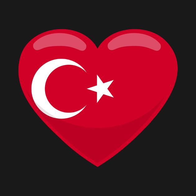 Turkey Flag Heart by SunburstGeo