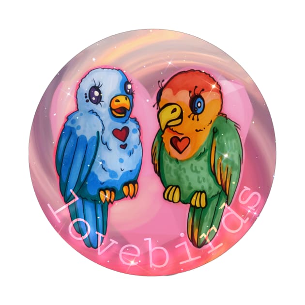 Lovebird Pair by AmeUmiShop