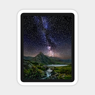 Milky Way Rising over Welsh Mountains and Lake Magnet