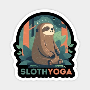 Yoga Graphics Collection Cute Sloth Magnet