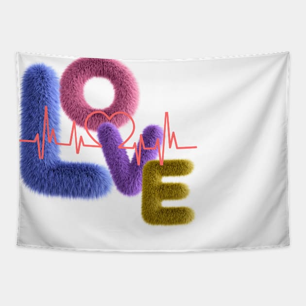 Love by Nara5 Paris Tapestry by Nara5 paris