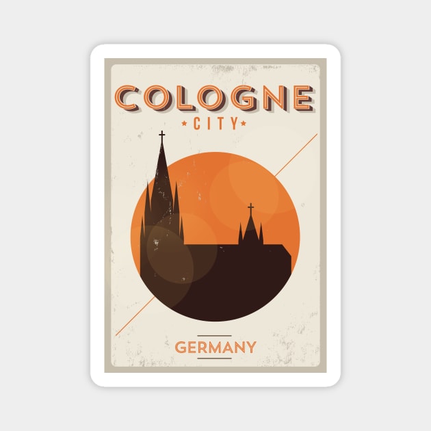 Cologne Poster Design Magnet by kursatunsal