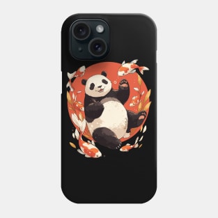 panda and koi Phone Case