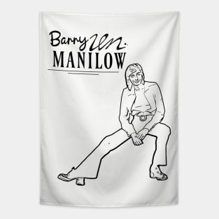 Barry manilow // Black retro Tapestry