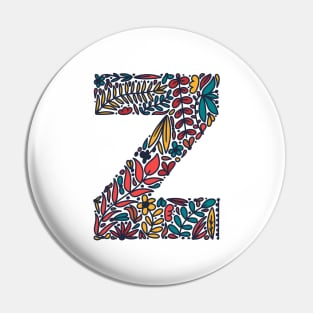 Tropical Letter Z Pin