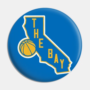 The Bay Basketball State Outline Pin