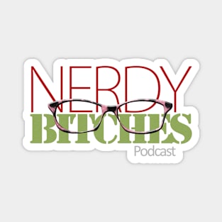 Nerdy Bitches Logo Transparent BKG Magnet