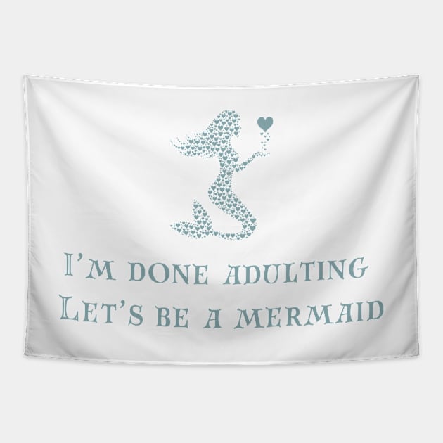 Mermaid ocean quote beach items Tapestry by CameltStudio