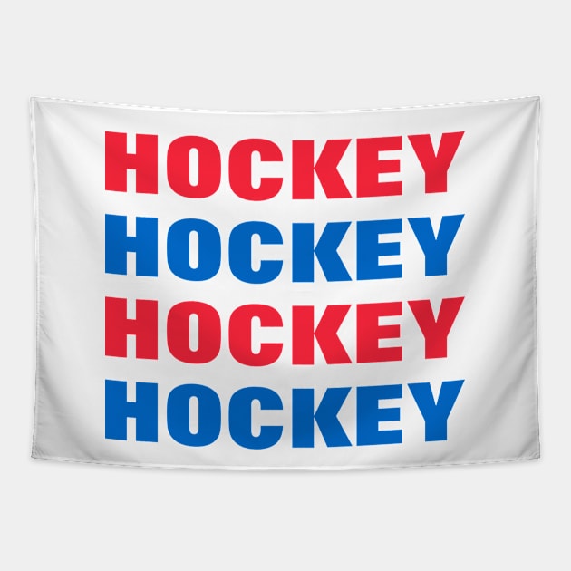 Hockey - Repeated Text Tapestry by SpHu24