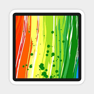 Paint Rainbow Background Magnet