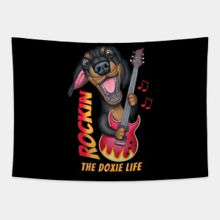 Rockin the Doxie Life Tapestry