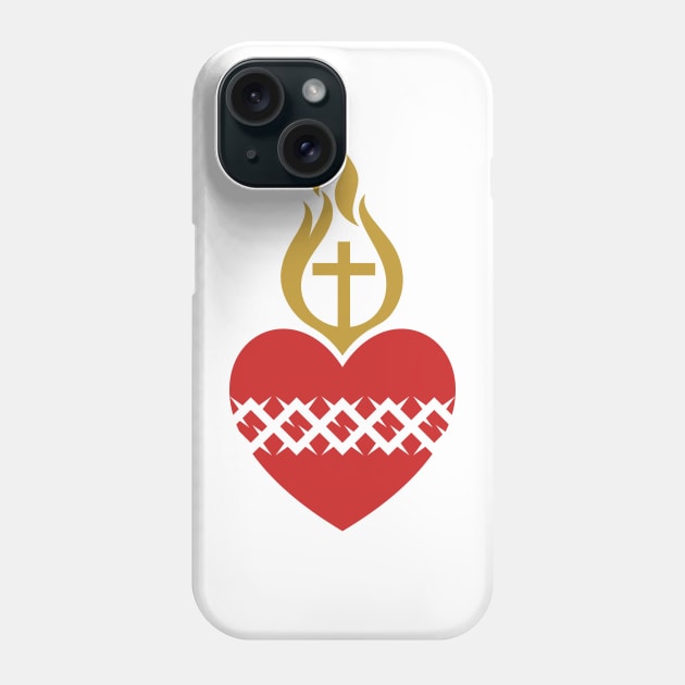 Christian illustration. Sacred Heart of Jesus. Phone Case by Reformer