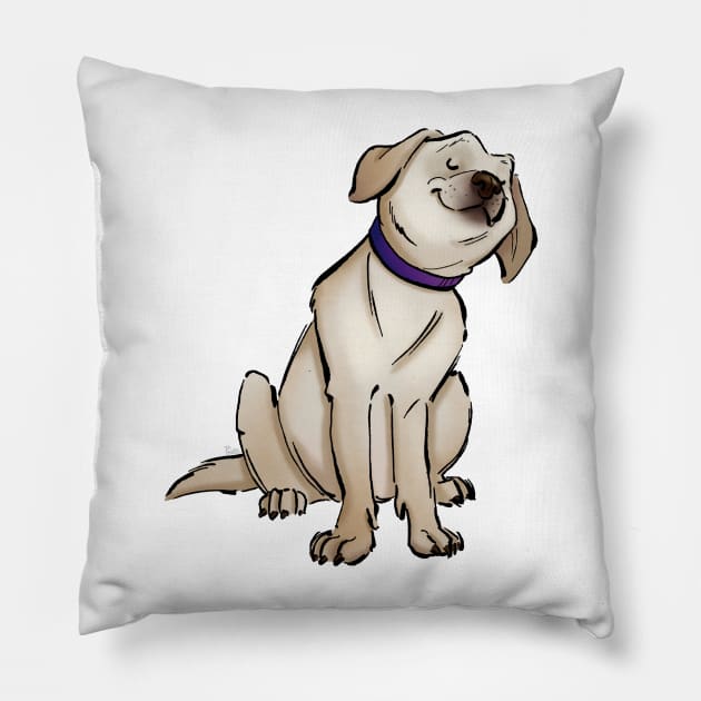 Labrador retriever puppy Pillow by PaulaBS