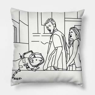 Space Rat Distracted Boyfriend Meme Outline Pillow