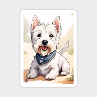 Adorable Westie Magnet