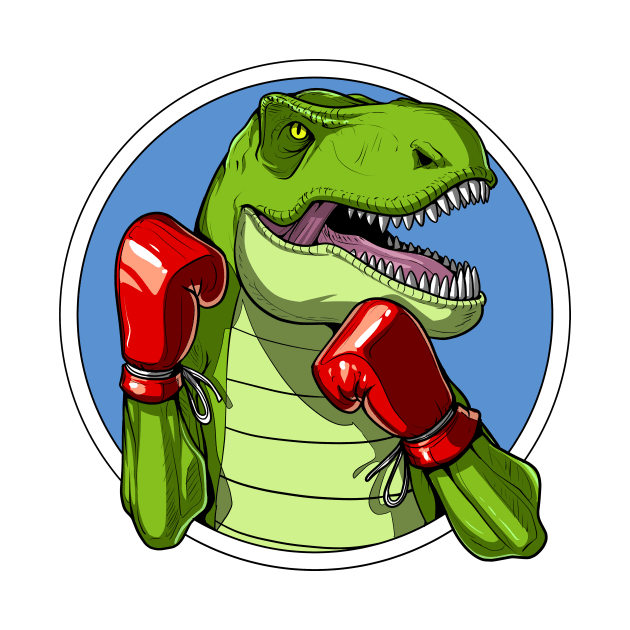 T-Rex Dinosaur Boxing by underheaven