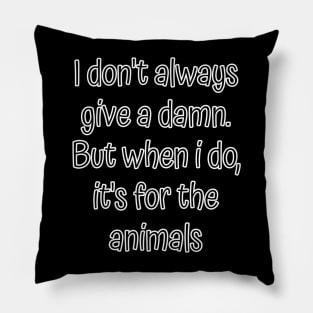 Animal Advocacy Typography Pillow