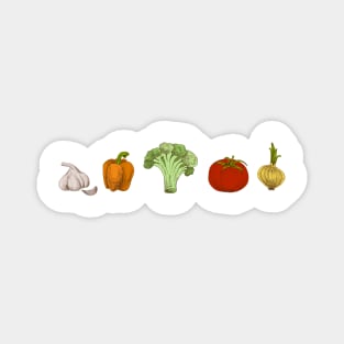 line of vegetables Magnet