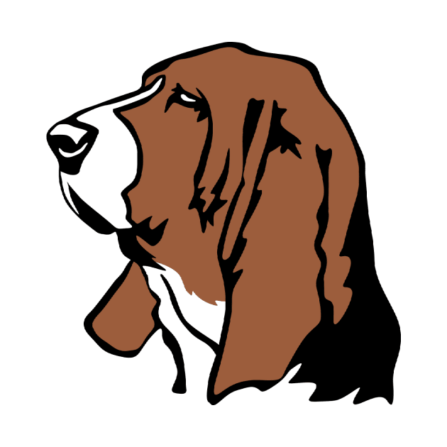 Basset Hound Head Dog Dogs by fromherotozero