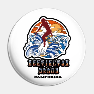 Retro Huntington Beach Pin