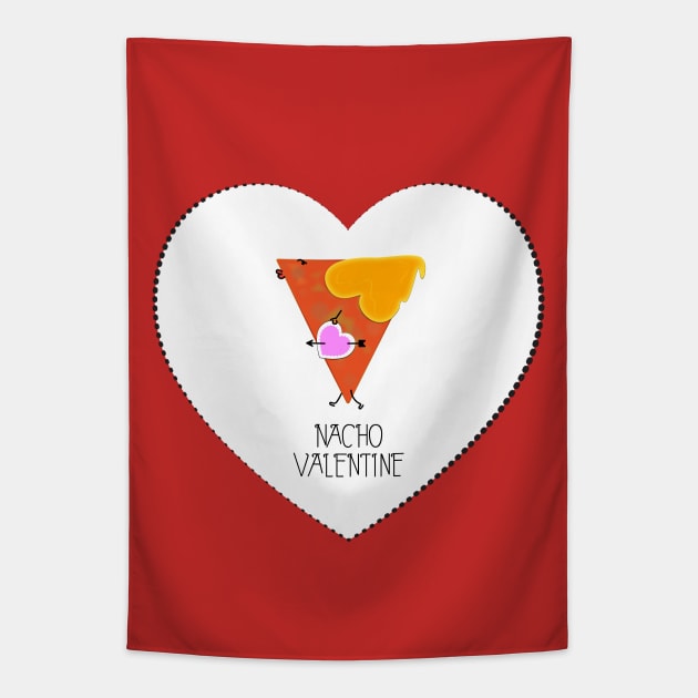 Nacho Valentine Red Tortilla Person Tapestry by Sanford Studio