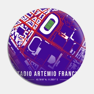 Stadio Artemio Franchi Map Design - Purple Pin