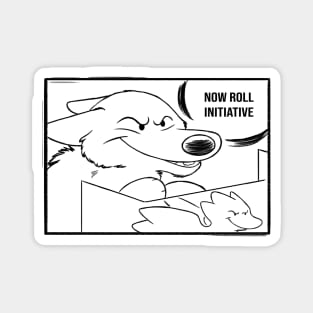 Now Roll Initiative Comic Panel Magnet