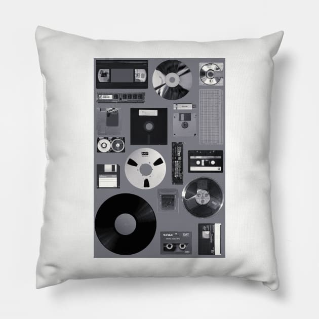 All kinds of storage media data storage Pillow by Quentin1984